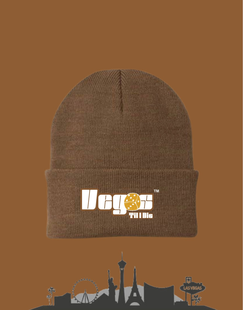 Vegas Til I Die™ - ‘Ginger & Gold’ Satin Lined Beanie