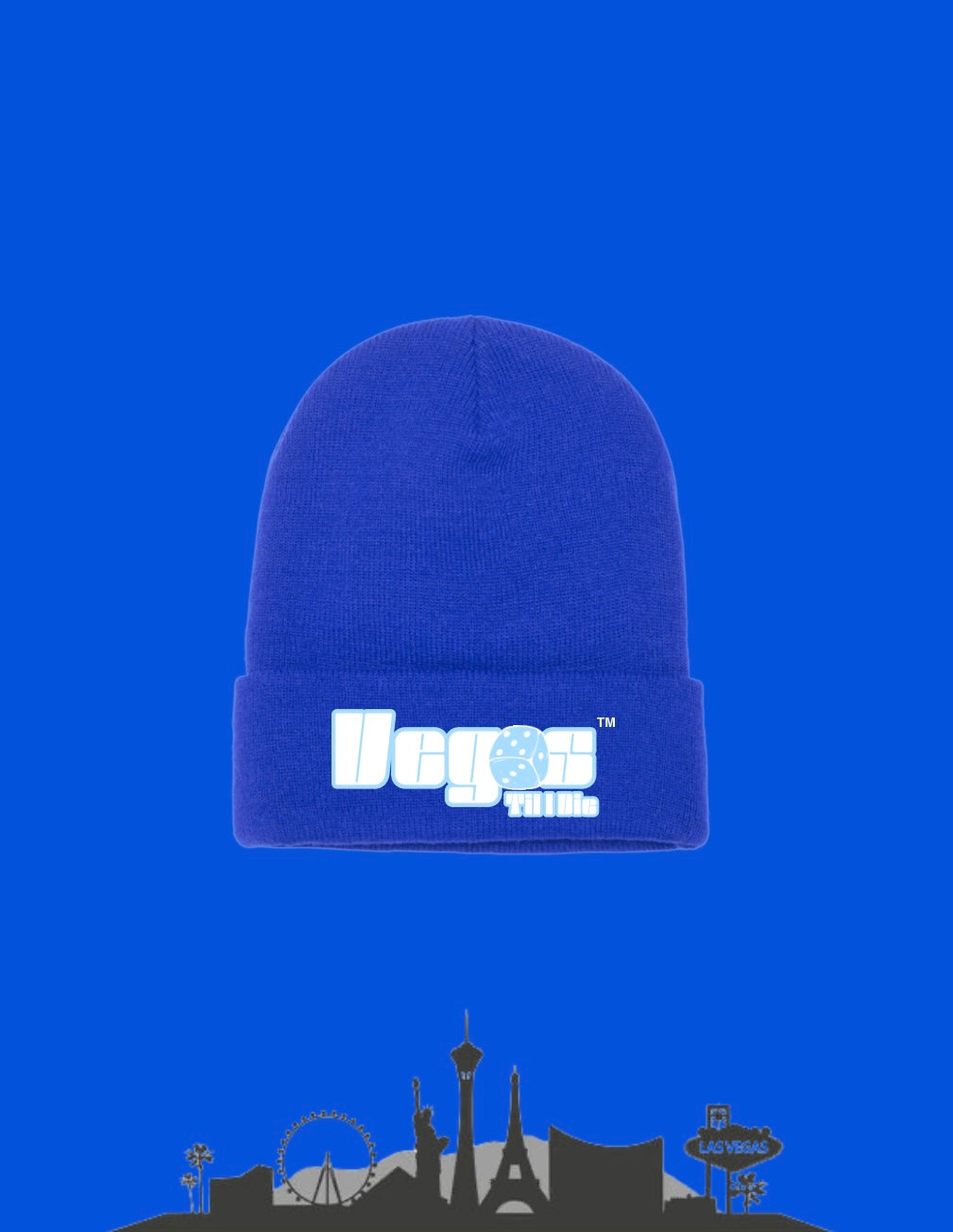 Vegas Til I Die™ - ‘Sapphires’ Satin Lined Beanie