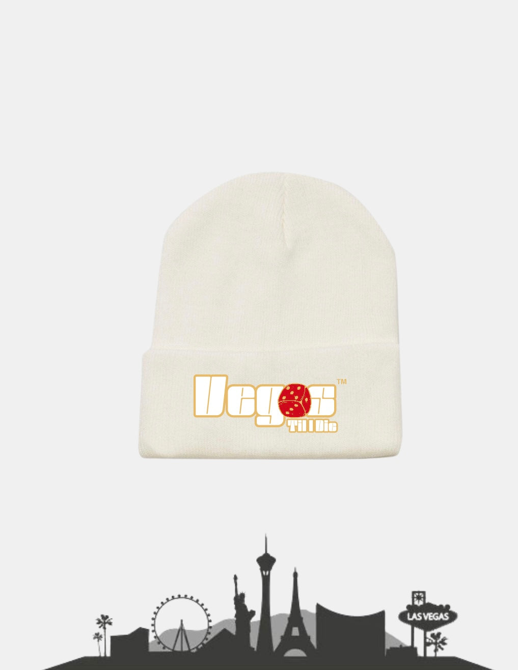 Vegas Til I Die™ - ‘Gold Rush Red’ Satin Lined Beanie