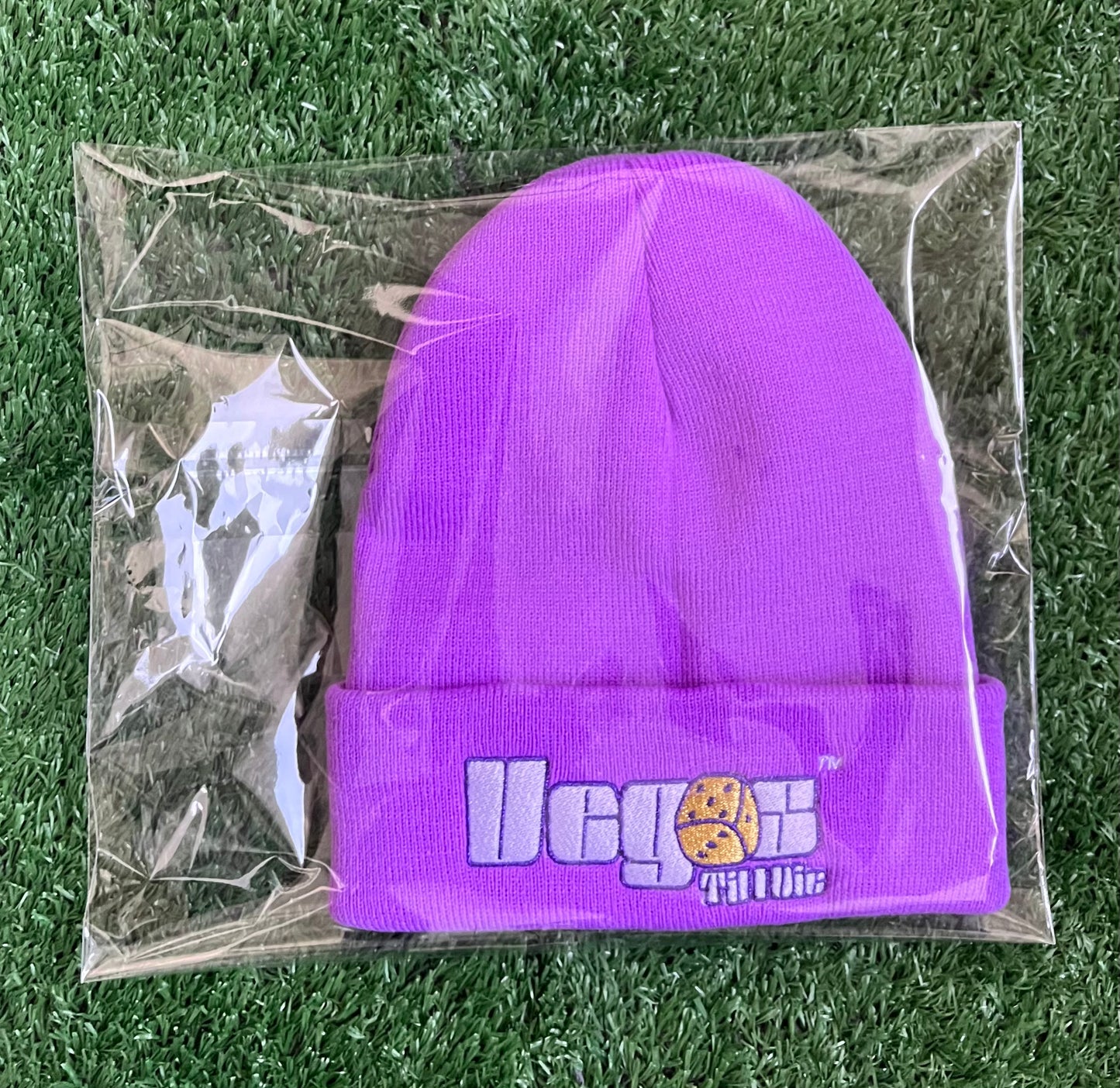 Vegas Til I Die™ - ‘Chandelier & Gold’ Satin Lined Beanie