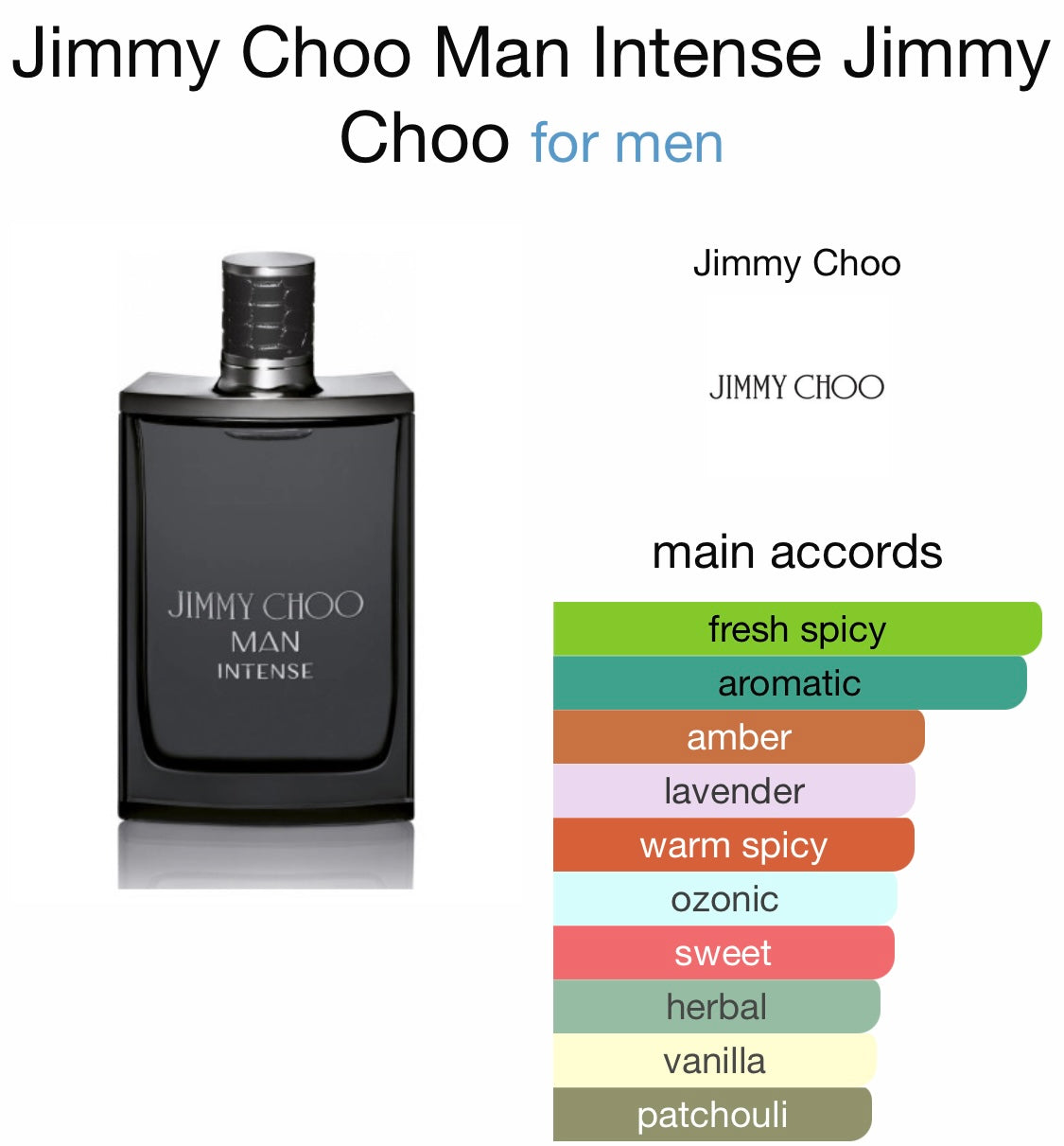 Jimmy Choo Man Intense Eau de Toilette Spray by Jimmy Choo 6.7 oz