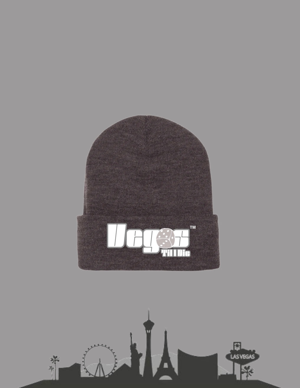 Vegas Til I Die™ - ‘Silver State’ Knit Beanie