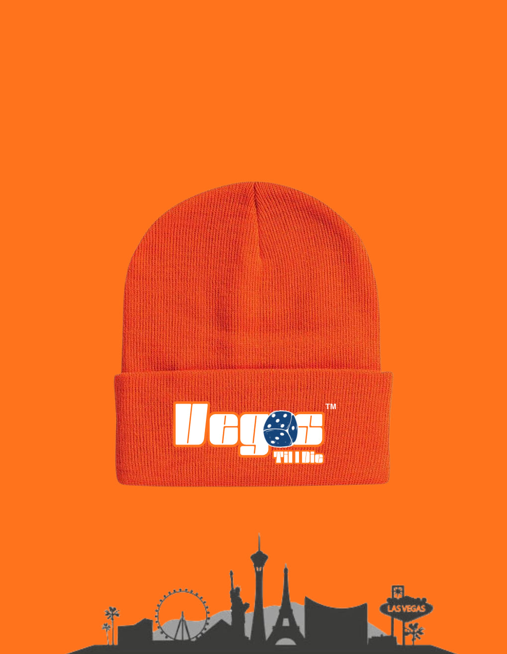 Vegas Til I Die™ - ‘Hooters & Denim’ Satin Lined Beanie