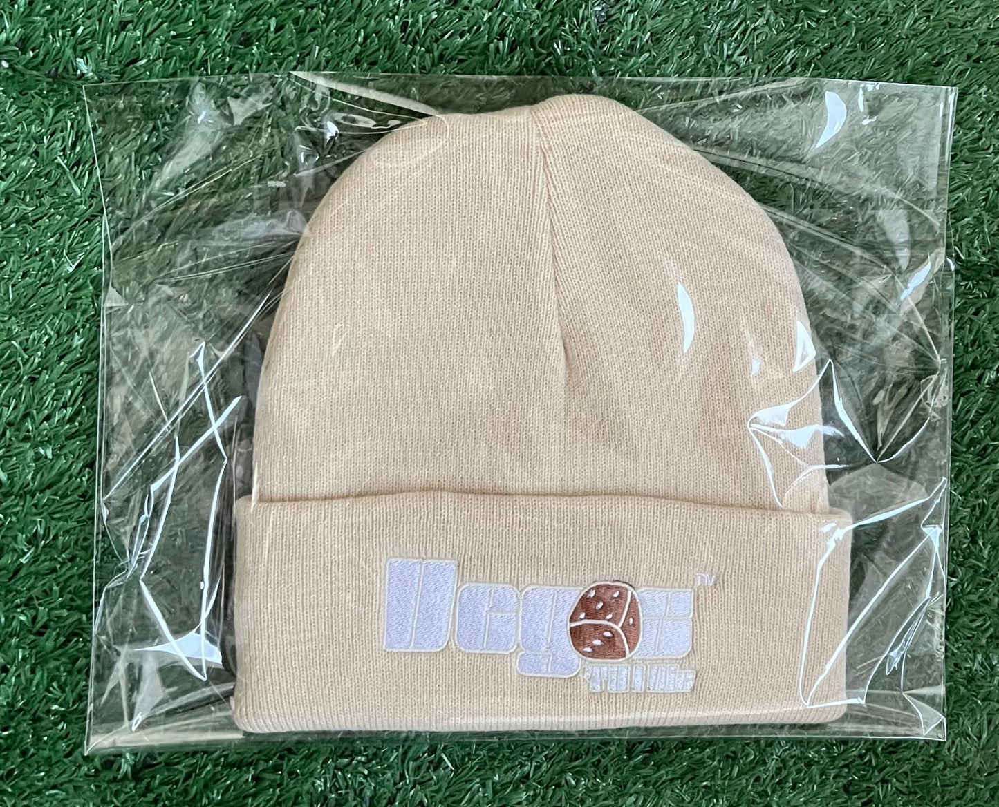 Vegas Til I Die™- ‘Caramel & Cream’ Satin Lined Beanie