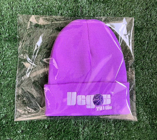 Vegas Til I Die™ - ‘Chandelier Purp’ Satin Lined Beanie