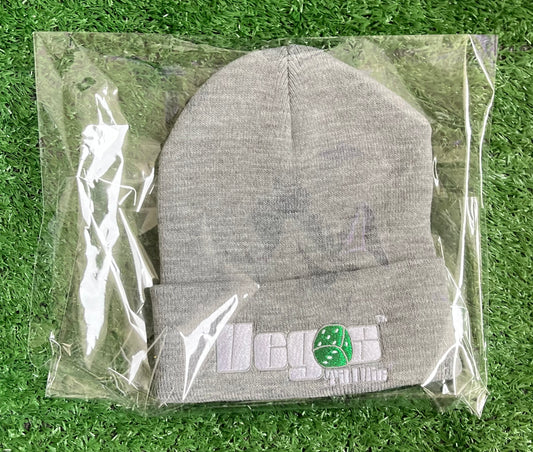 Vegas Til I Die™ - ‘Grey & Emerald Shimmer’ Knit Beanie