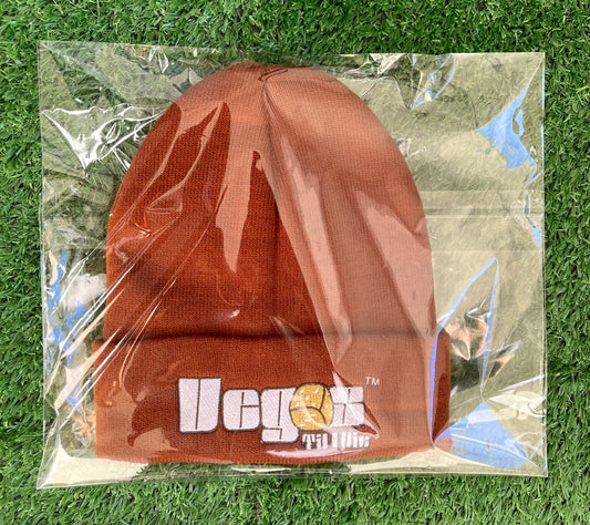 Vegas Til I Die™ - ‘Ginger & Gold’ Satin Lined Beanie